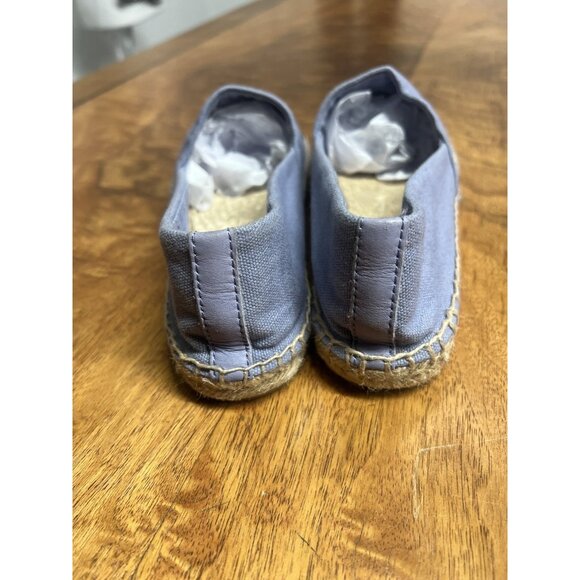 Tory Burch Women’s 7.5 Color Block Canvas Espadrille Casual Flat Shoe Navy Blue - Picture 5 of 10